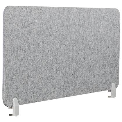Beliani - SPLIT - Bureauscherm - Licht - 50 x 130 cm - Polyester Grijs