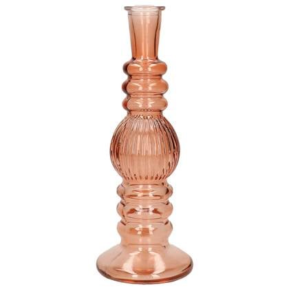 Ideas 4 Seasons Vaas Florence - zacht glas - ribbel - D8,5xH23c Oranje