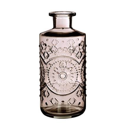 Ideas4seasons Flesvaas Berlin - glas - smoke - D9 x H21 cm Grijs