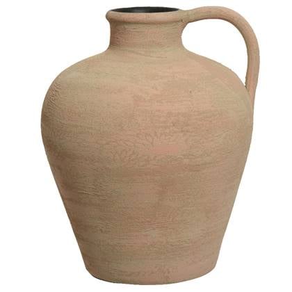 Decoris Vaas kruik model - terracotta - licht - D28 x H37 cm Bruin