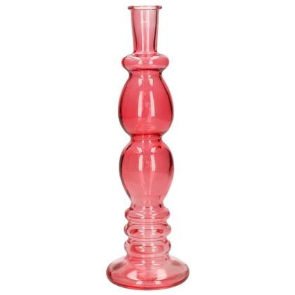Ideas 4 Seasons Bloemenvaas Florence - - helder - D9 x 28 cm Rood