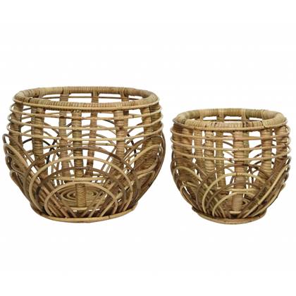 Mand Margy - Rotan - Naturel - 46 x 63 x 46 cm (BxHxD)