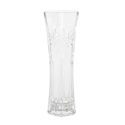 Gerimport Vaas - met patroon - glas - 11 x 29 cm Transparant