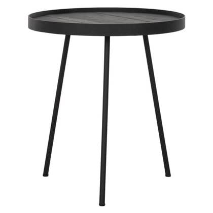 DTP Home Coffee table Saturnus small BLACK,45xØ40 cm, recycled teak...