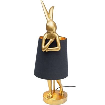 Kare Design Animal Rabbit Tafellamp 68 Cm - Goudkleurig - Zwart