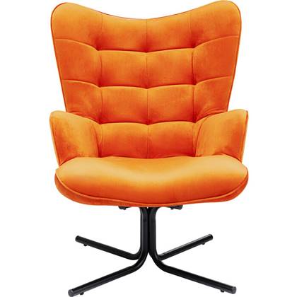 Kare Design Oscar Velvet Fauteuil - Fluweel Oranje