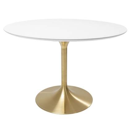 Kare Design Invitation Tafel 120 Cm - Wit - Messing