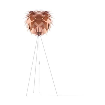 Umage Silvia Medium vloerlamp copper met tripod wit Ã 50 cm