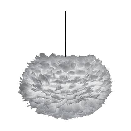 Umage Eos Medium hanglamp light grey - met koordset zwart - Ø 45 cm