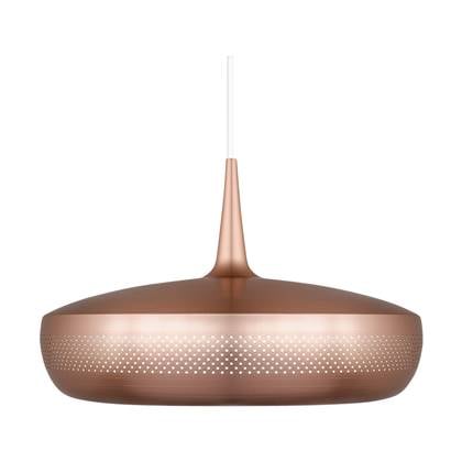 Umage Clava Dine hanglamp brushed copper - met koordset wit - Ø 43 cm