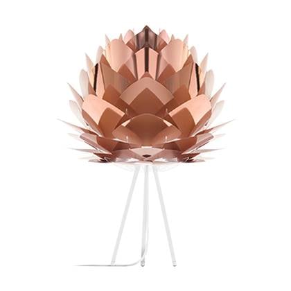 Umage Silvia Medium tafellamp copper met tripod wit Ã 50 cm