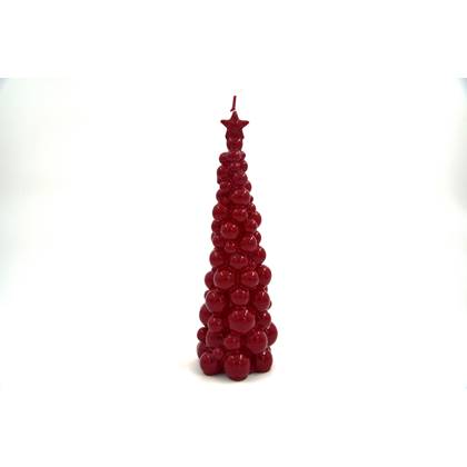 SMAQQ Kaars A Bubbly Xmas Tree Blooming Bordeaux 30cm