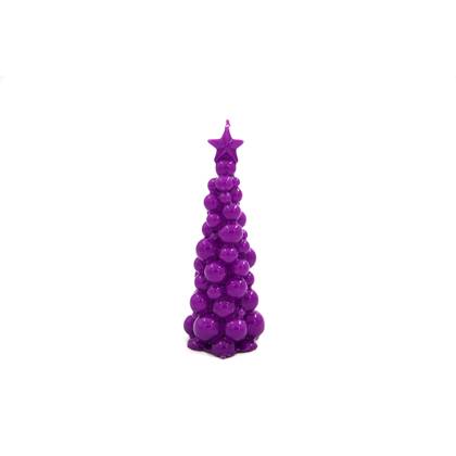 SMAQQ Kaars A Bubbly Xmas Tree Perfect Purple 21cm