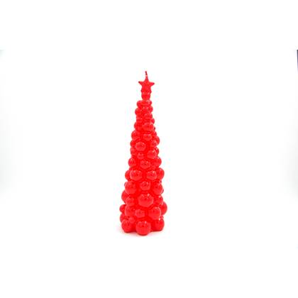 SMAQQ Kaars A Bubbly Xmas Tree Radiant Red 30cm