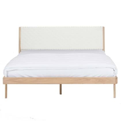 Gazzda Fawn bed 160x200 cotton webbing white