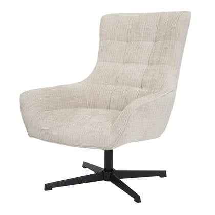 Livingfurn - Fauteuils Naomi Toffee - Beige - Stof