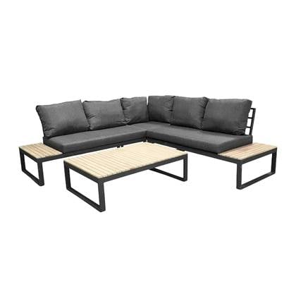 Nest outdoor Arvin 2 delige tuin loungeset donkergrijs met