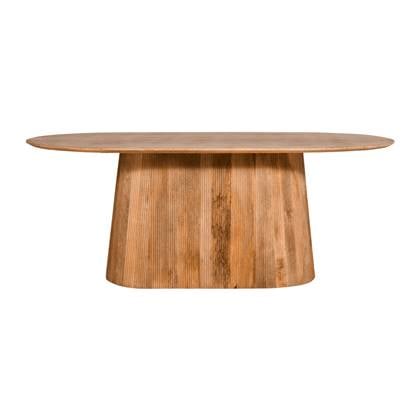 by fonQ Grand Eettafel Lichtbruin Mangohout - 180 x 100 cm