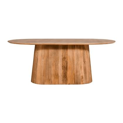 by fonQ Grand Eettafel Lichtbruin Mangohout - 200 x 100 cm