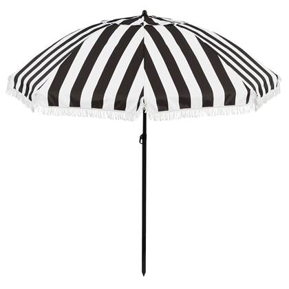 In The Mood Collection Osborn Parasol - H238 x Ø220 cm - Zwart, Wit