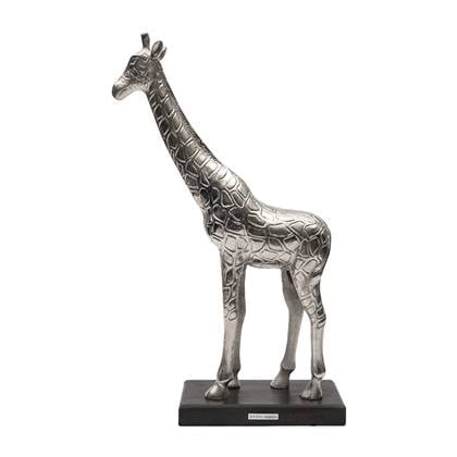 Riviera Maison beeldje Zilver RM Classic Giraffe Aluminium