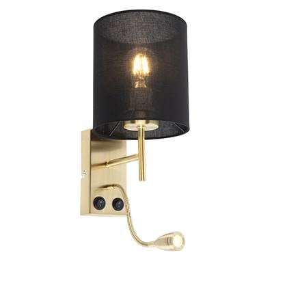 QAZQA LED Wandlamp stacca Goud-messing Art Deco L 160mm