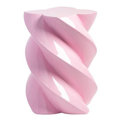 &k amsterdam Pillar Marshmallow Bijzettafel H 40 cm - Candy Pink