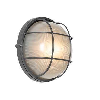 QAZQA Industriële buitenwandlamp donker IP44 - Hanneke Grijs