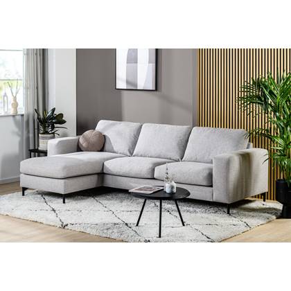 Lions Design Valente Grijs 3-zits Bank + Chaise Longue Rechts|Links