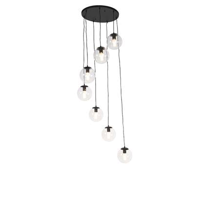 QAZQA LED Hanglamp pallon Transparant Art Deco D 65cm