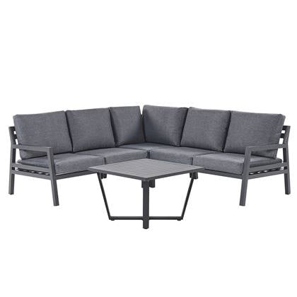 Beliani - VIZZINI - Loungeset voor 5 - Grijs - Aluminium