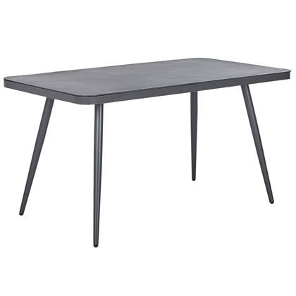 Beliani - LIPARI - Tuintafel - Grijs - 80 x 140 cm - Aluminium