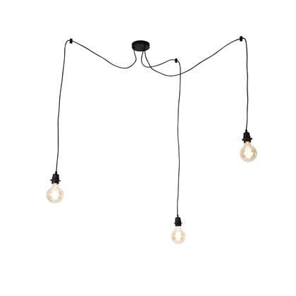 QAZQA LED Hanglamp cava luxe Zwart Modern D 40cm