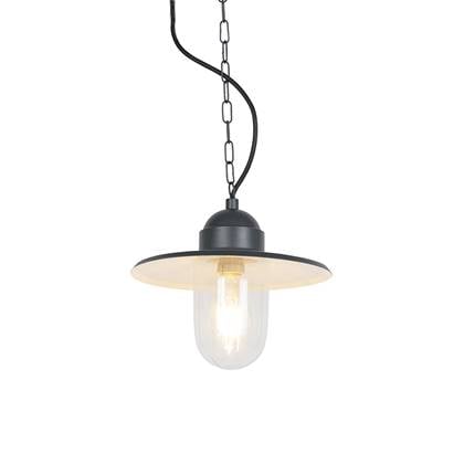 QAZQA Smart buiten hanglamp antraciet IP44 incl. Wifi ST64 - Kansas Grijs