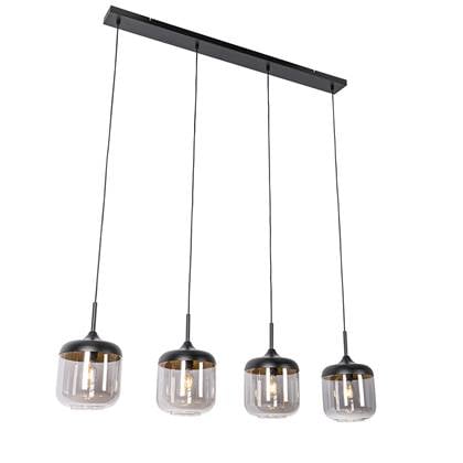 QAZQA Hanglamp kyan Grijs Design L 125cm
