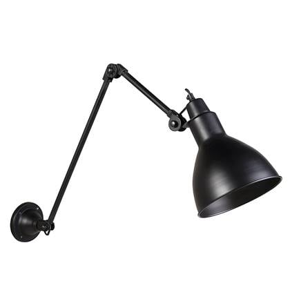 QAZQA Smart wandlamp zwart verstelbaar incl. Wifi A60 - Wye