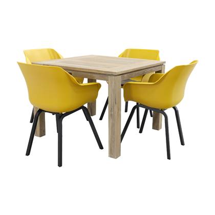 Hartman Sophie tuinstoel Yellow|Rome grey 100 cm. - 5-delig