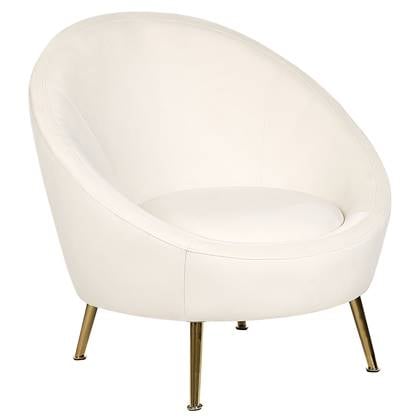 Beliani - LANGA - Fauteuil - Wit - Fluweel