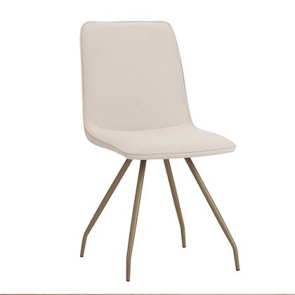 Bronx71 Scandinavische eetkamerstoel Pippi off white gerecyclede stof Wit