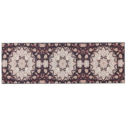 Beliani-ARITAS-Loper tapijt-Zwart|Beige-80 x 240 cm-Polyester