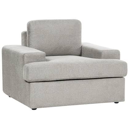 Beliani - ALLA - Fauteuil - Lichtgrijs - Polyester