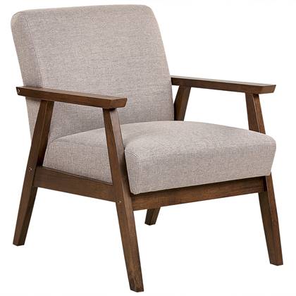 Beliani - ASNES - Fauteuil - Taupe - Polyester
