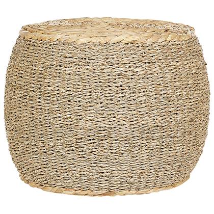 Beliani - HAIPHONG - Poef - Licht - Waterhyacint Beige