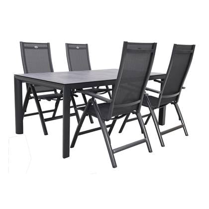 Hartman Roma|Baltimor 180 cm. verstelbare tuinset - 5-delig Grijs