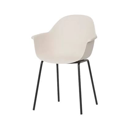 Lisomme Dorian tuinstoel gerecycled bamboe créme Wit