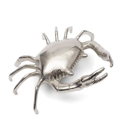Riviera Maison beeldje Zilver Ocean Crab Aluminium