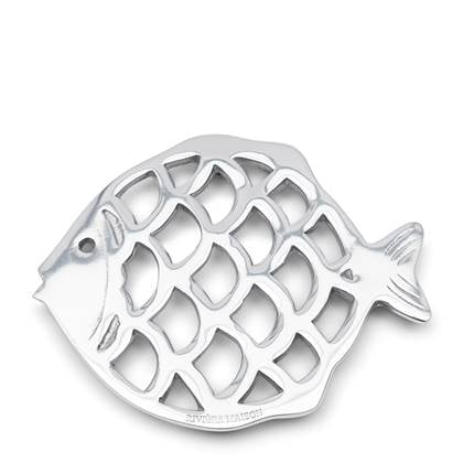Rivièra Maison Riviera Maison Pannenonderzetter Zilver - Fish Trivet - Aluminium