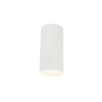 QAZQA Vintage wandlamp gips cilindervormig - Mahou Wit