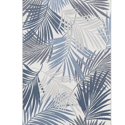Garden Impressions Naturalis karpet 120x170 cm palm leaf blue