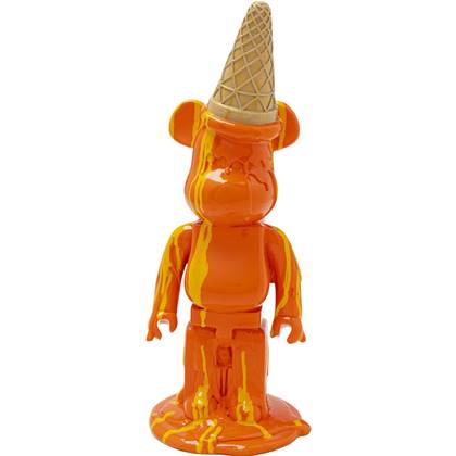 Kare Decofiguur Gelato Bear Orange 40cm